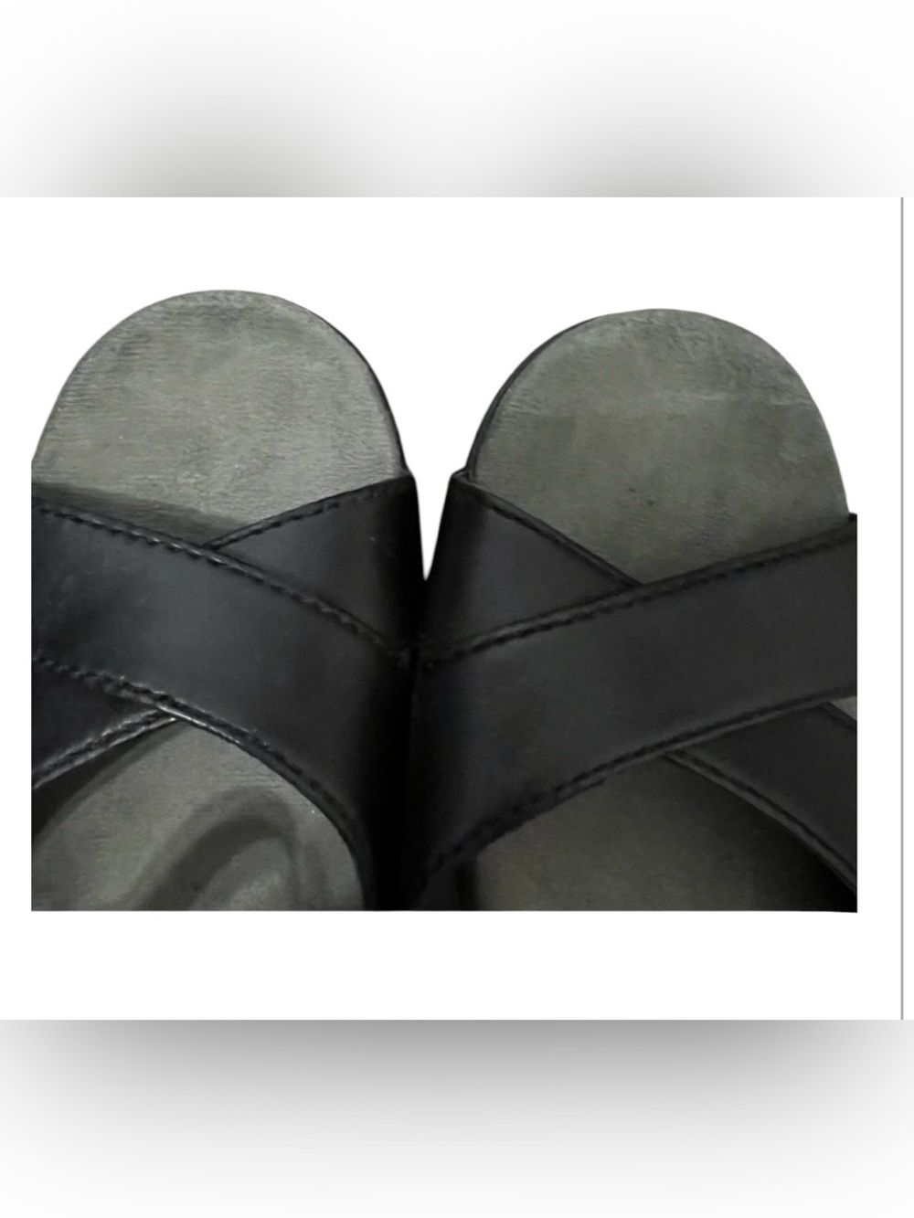 Dansko Sela women’s 10 black leather slide sandals with crisscross straps - Picture 8 of 9